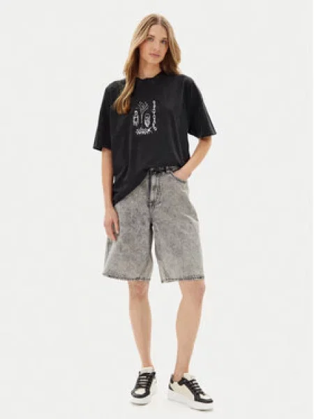 Volcom Džínové šortky Beeggy Baggy Fit šedá