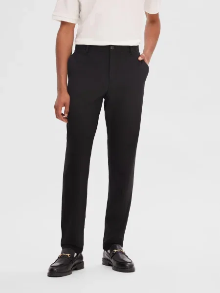 SELECTED HOMME Chino hlače Robert' črna