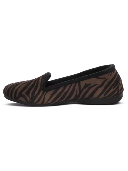 Papuče Valleverde sa zebra printom crna