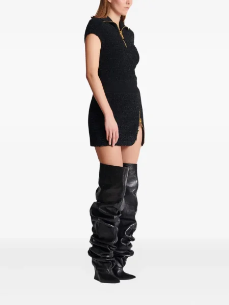 Top Balmain din tweed negru