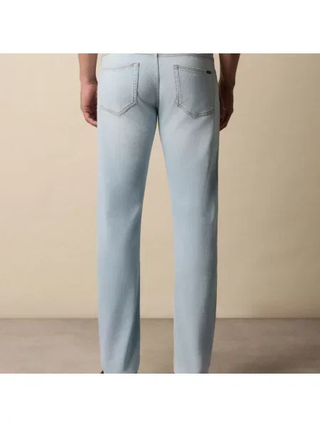 Jeansy Brooks Brothers z 5 kieszeniami niebieskie