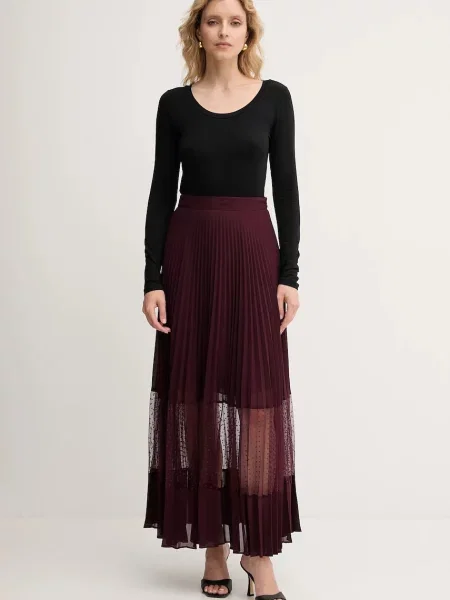 Спідниця Twinset maxi розкльошена фіолетовий