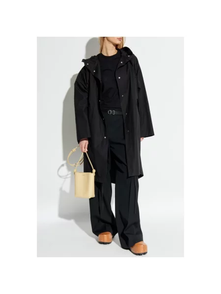 Parka Jil Sander z kapturem czarna