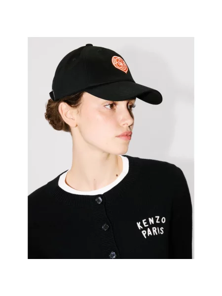 Czapka z daszkiem Kenzo z logo czarna