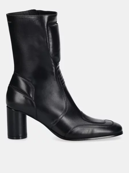 Maison Margiela cizme de piele cu drept negru