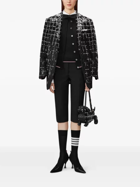 Top Thom Browne cu dungi negru