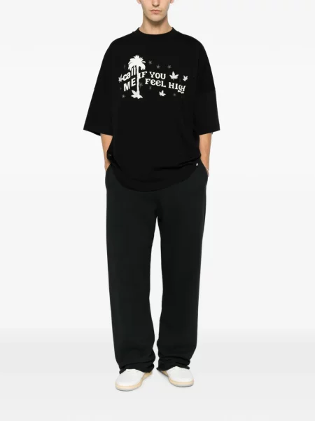Tricou Palm Angels cu imagine negru