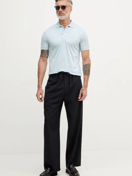 Tricou polo Karl Lagerfeld albastru