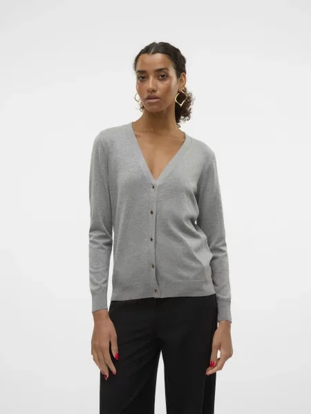 VERO MODA Geacă tricotată VMSILJE' gri