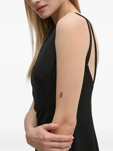 Rochie mini Sandro Ferrone fără mâneci de costum negru