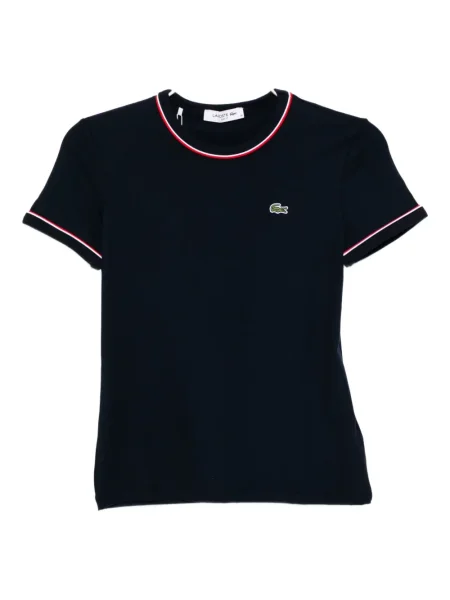Tricou Lacoste cu broderie albastru