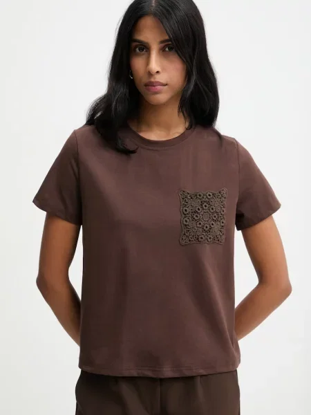 Answear.LAB t-shirt brązowa