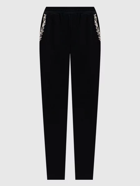 Спортивні штани з кристалами Twinset чорні