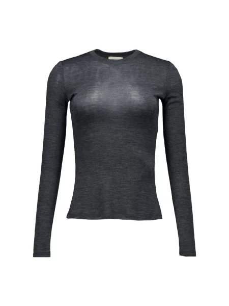 Weekend Max Mara longsleeve z wełną WKDPATTO szara