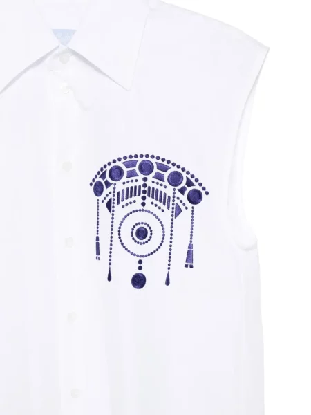 Top Seafarer bez rukava s printom bijela