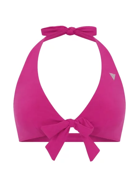 Bikini Guess cu funde cu gât halter roz