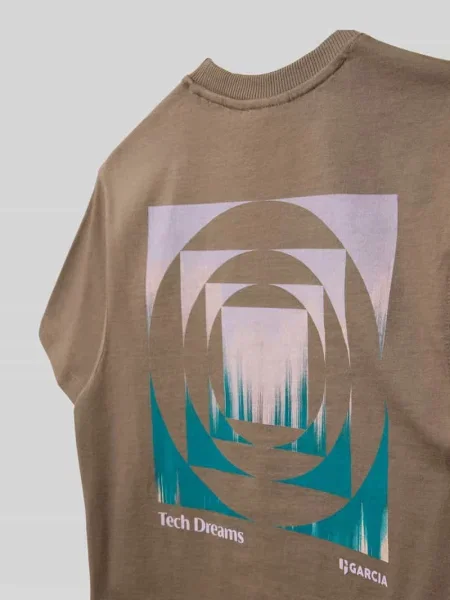 T-shirt o kroju relaxed fit z nadrukiem z logo Garcia