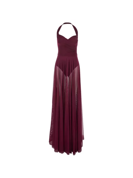 Rochie Norma Kamali drapată de costum violet