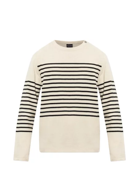 Pulover Emporio Armani cu dungi alb