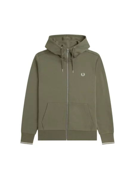 Bluza z kapturem Fred Perry z kapturem zielona