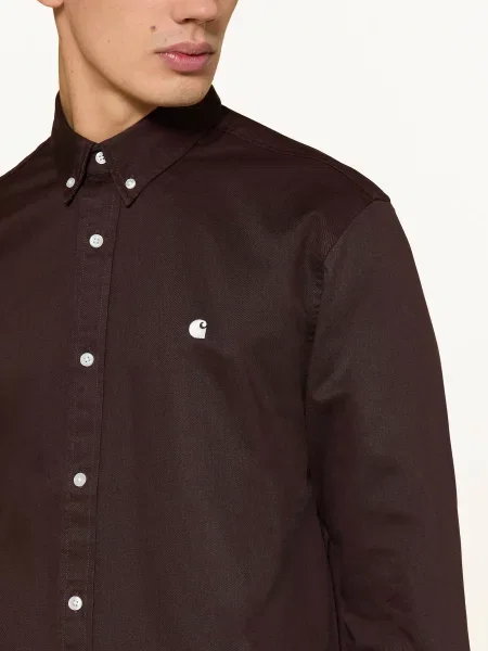 Carhartt Wip Košile Madison Regular Fit tmavě hnědá