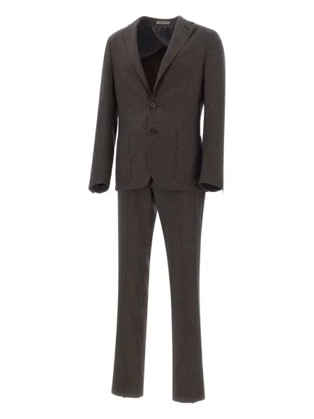 Costum Corneliani de lână de costum maro