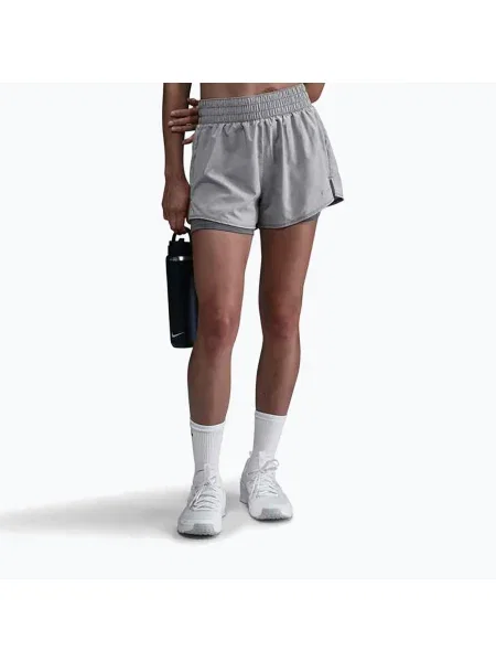 Шорти Nike One Dri-Fit High-Waisted 3" smoke grey/heather сірі