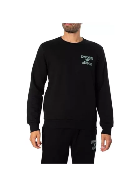 Sweter Emporio Armani frotte czarny
