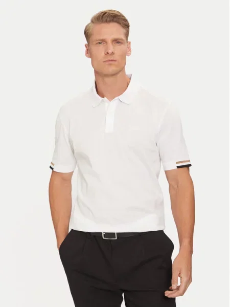 Boss Polo marškinėliai Parlay balta