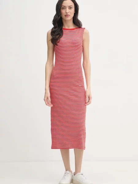 Tommy Hilfiger Obleka viskozna rdeča