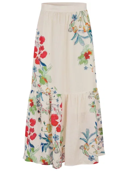 Dea Kudibal Fustă Paulinadea albastru / verde deschis / roșu / murdar alb