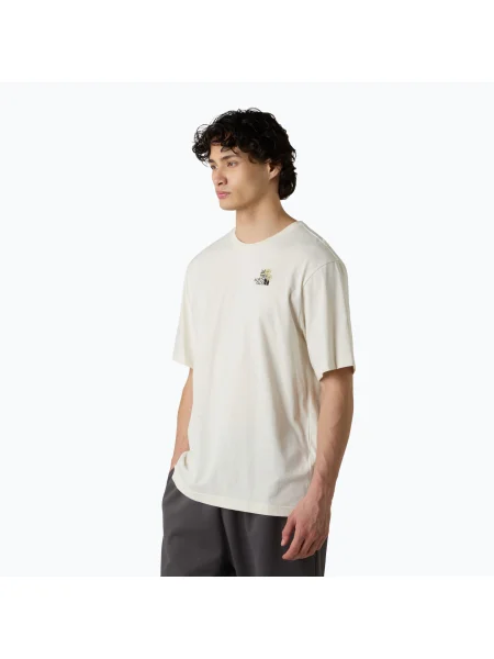 Férfi póló The North Face Flower Dome Relaxed Graphic dune. Méret: XS fehér