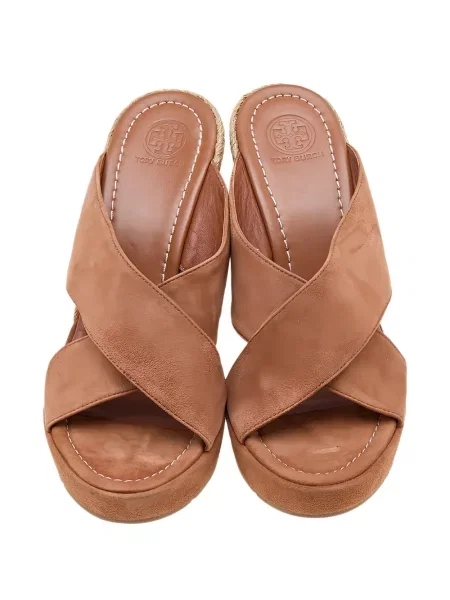 Sandale Tory Burch cu pană maro