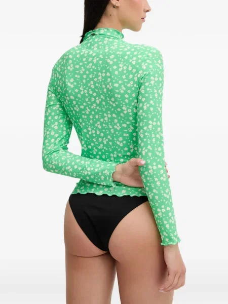 Top Rip Curl cu model floral cu imagine verde