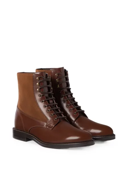 Botine Brunello Cucinelli din piele de căprioară maro