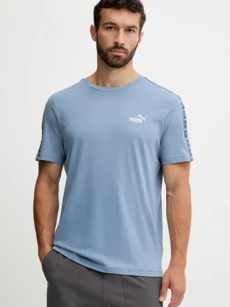 Тениска Puma тъмносиньо с апликация синьо