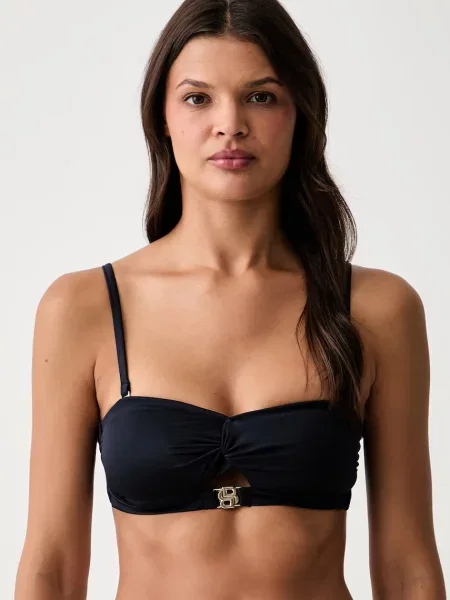 BOSS biustonosz kąpielowy BANDEAU_DOUBLE B granatowy