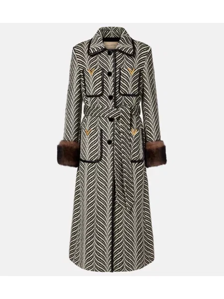 Palton Valentino de lână alb