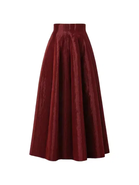 Fusta maxi Alberta Ferretti cu talie înaltă roșu