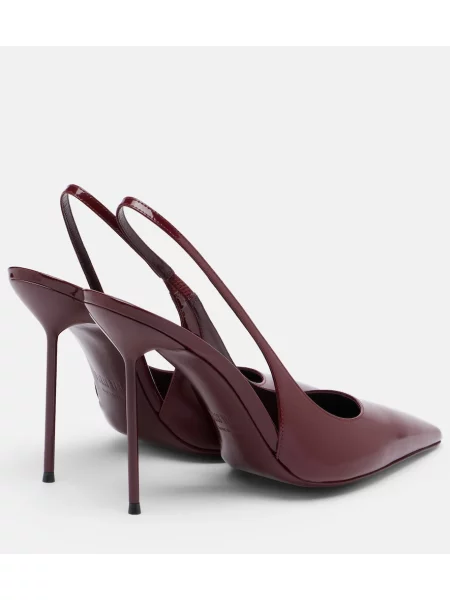 Pantofi cu toc Paris Texas din piele de lac slingback