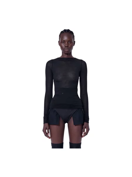Top Rick Owens wełniany czarny