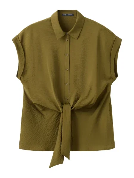 MANGO Bluza NUDO oliva