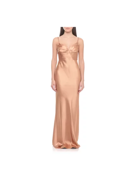 Sukienka maxi Elisabetta Franchi różowa