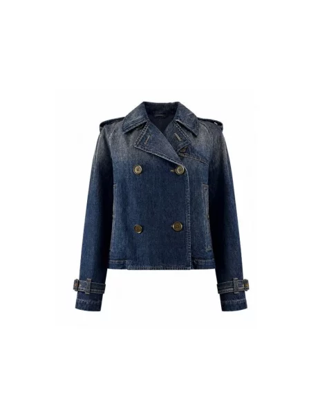 Kurtka jeansowa Burberry niebieska