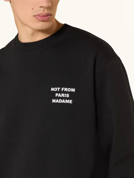 Drôle De Monsieur Mikina Le Sweatshirt Slogan černá bílá
