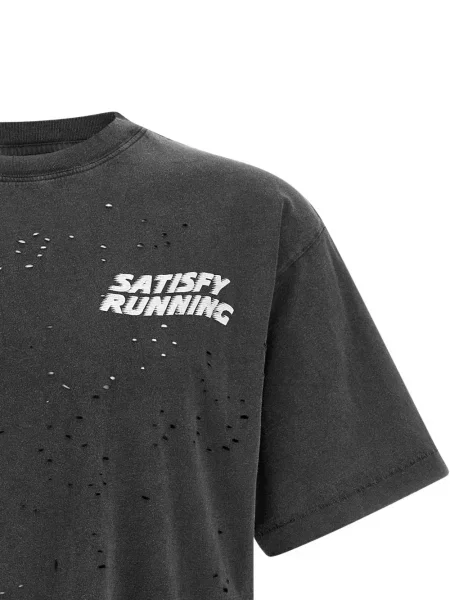 Tricou Satisfy zdrențuiți negru
