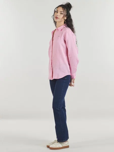 Cămașă Tommy Hilfiger de in roz