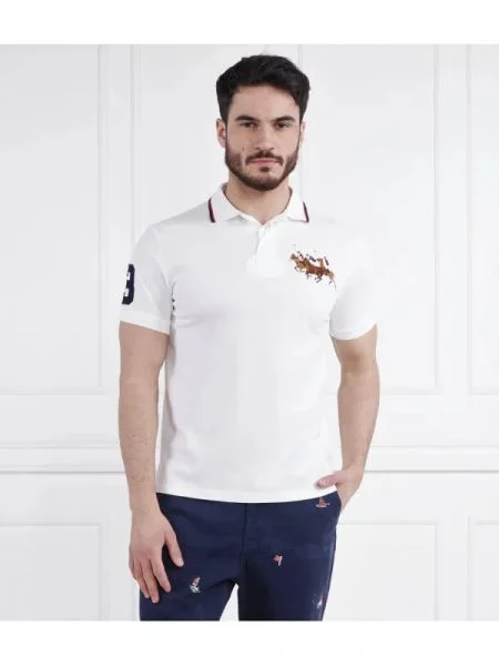 POLO RALPH LAUREN Tenisz póló | Custom slim fit fehér