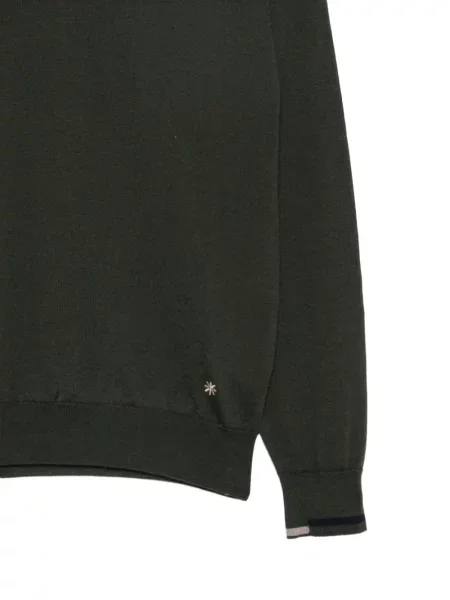 Pulover Manuel Ritz cu decolteu rotund verde