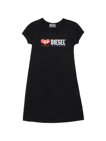 Sukienka koszulowa dziecięca Diesel czarna